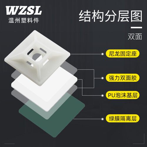 扎带固定座定位片吸盘自粘式免钉配线固定器电线收纳卡扣理线器ND