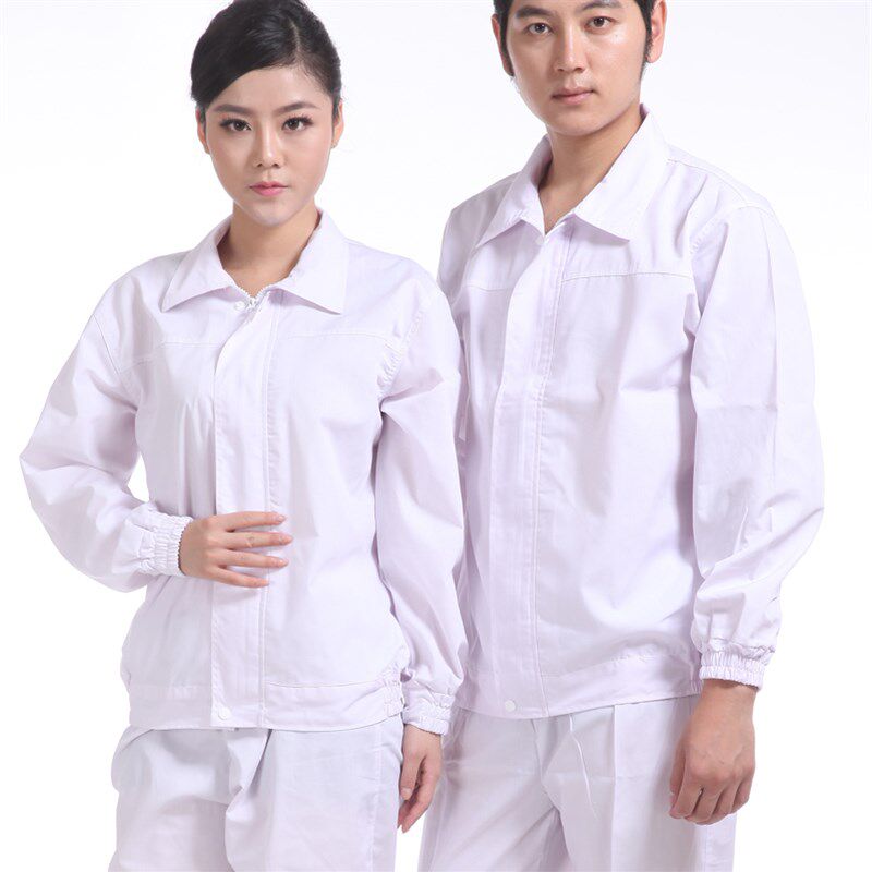 食品白色工作服套装卫生服工厂食品加工厂生产车间无菌防尘食品服