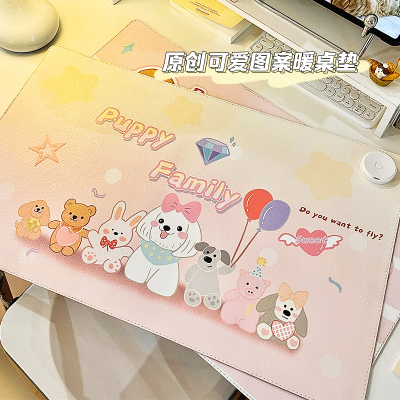 办公室暖桌垫电脑桌面加热鼠标垫学生写作业写字发热桌垫暖手防水