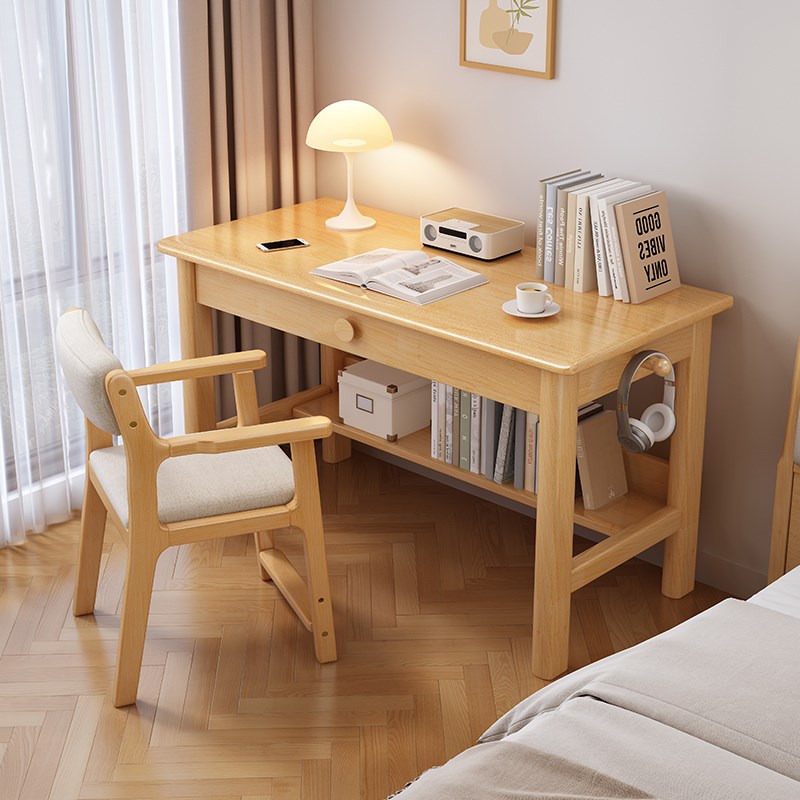小书桌全实木家用写字桌长60/70/80宽40cm床边学习桌小户型电脑桌
