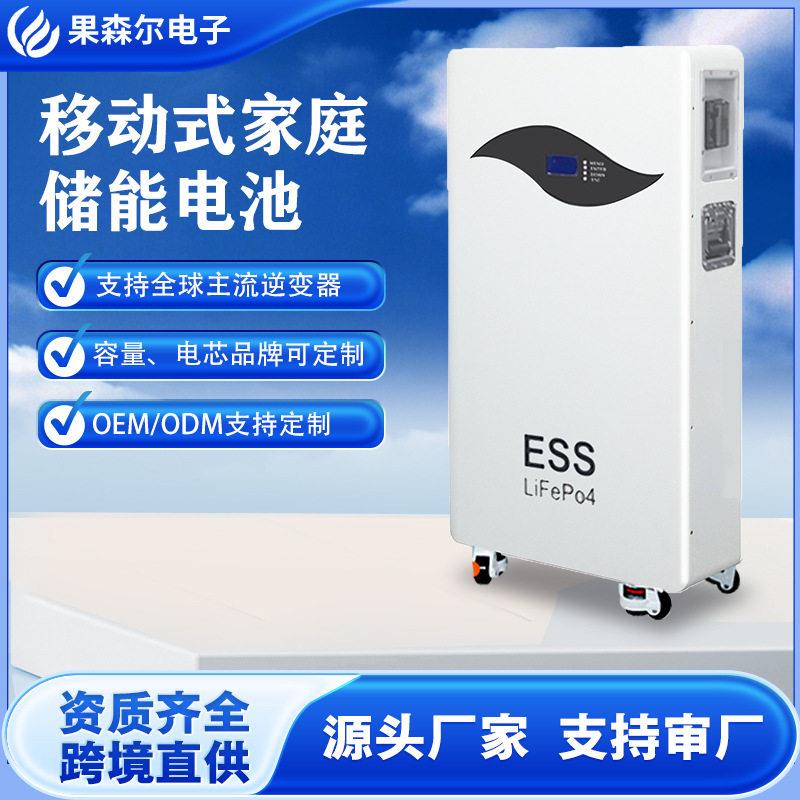 移动式太阳能光伏储能51.2V314AH磷酸铁锂电源摆摊家用储能电源