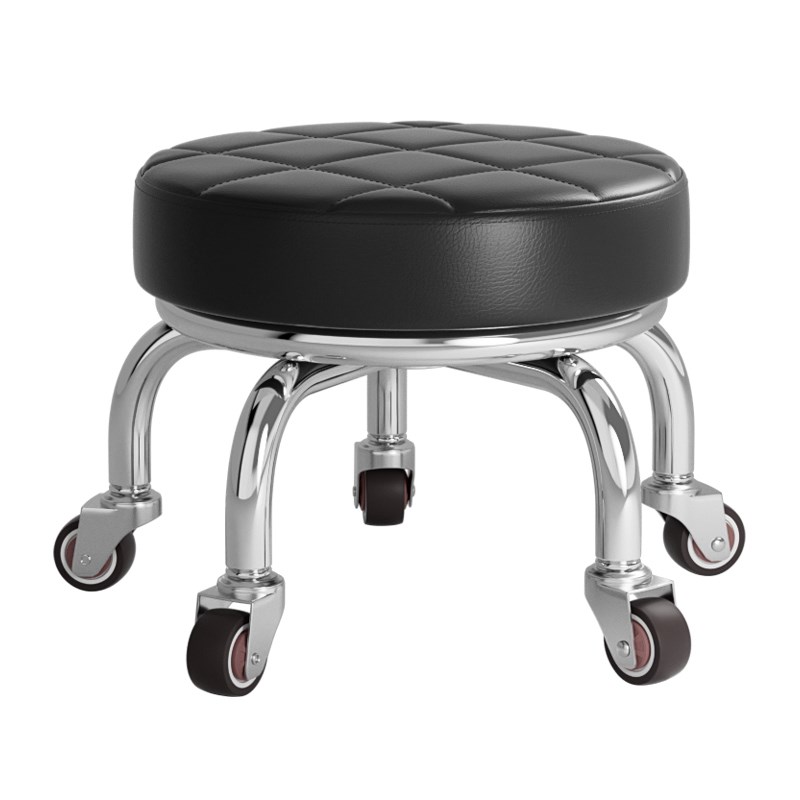 滑轮矮凳家用万向轮小凳子静音可移动带娃儿童学步凳带轮网红圆凳