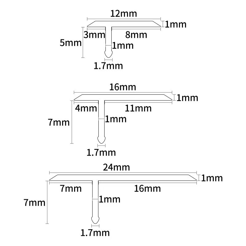 铝合金斜边T型压条木地板收边条装饰条门槛条瓷砖极窄门口收口条