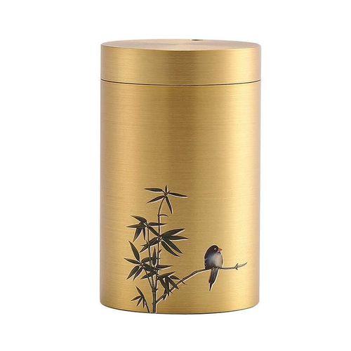 纯黄铜牙签筒创意牙签盅高档牙签盒家用牙签储蓄罐桶简约桌面摆件