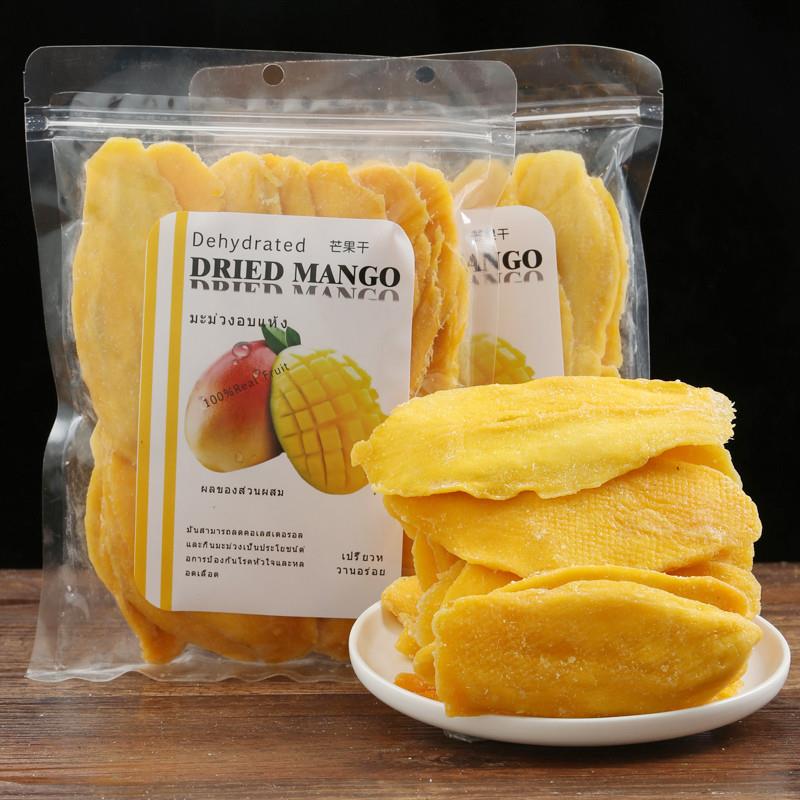 厚切大片5A泰国风味酸甜芒果干500g新鲜果干果脯蜜饯零食特产