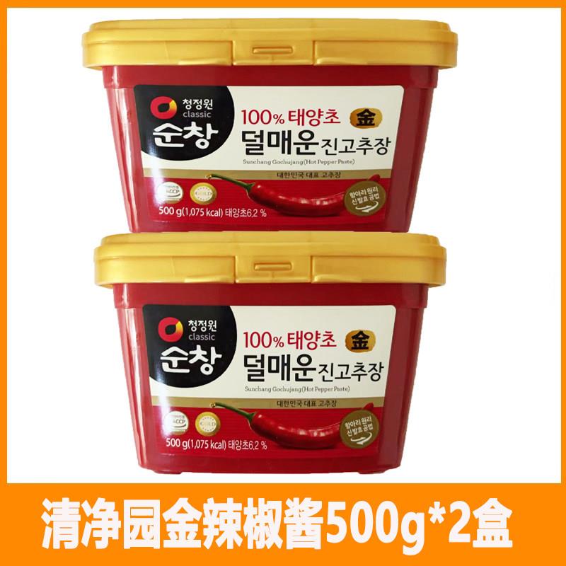 米村拌饭酱正宗韩国辣酱清净园韩式辣酱金辣酱甜辣鸡爪米儿童村石