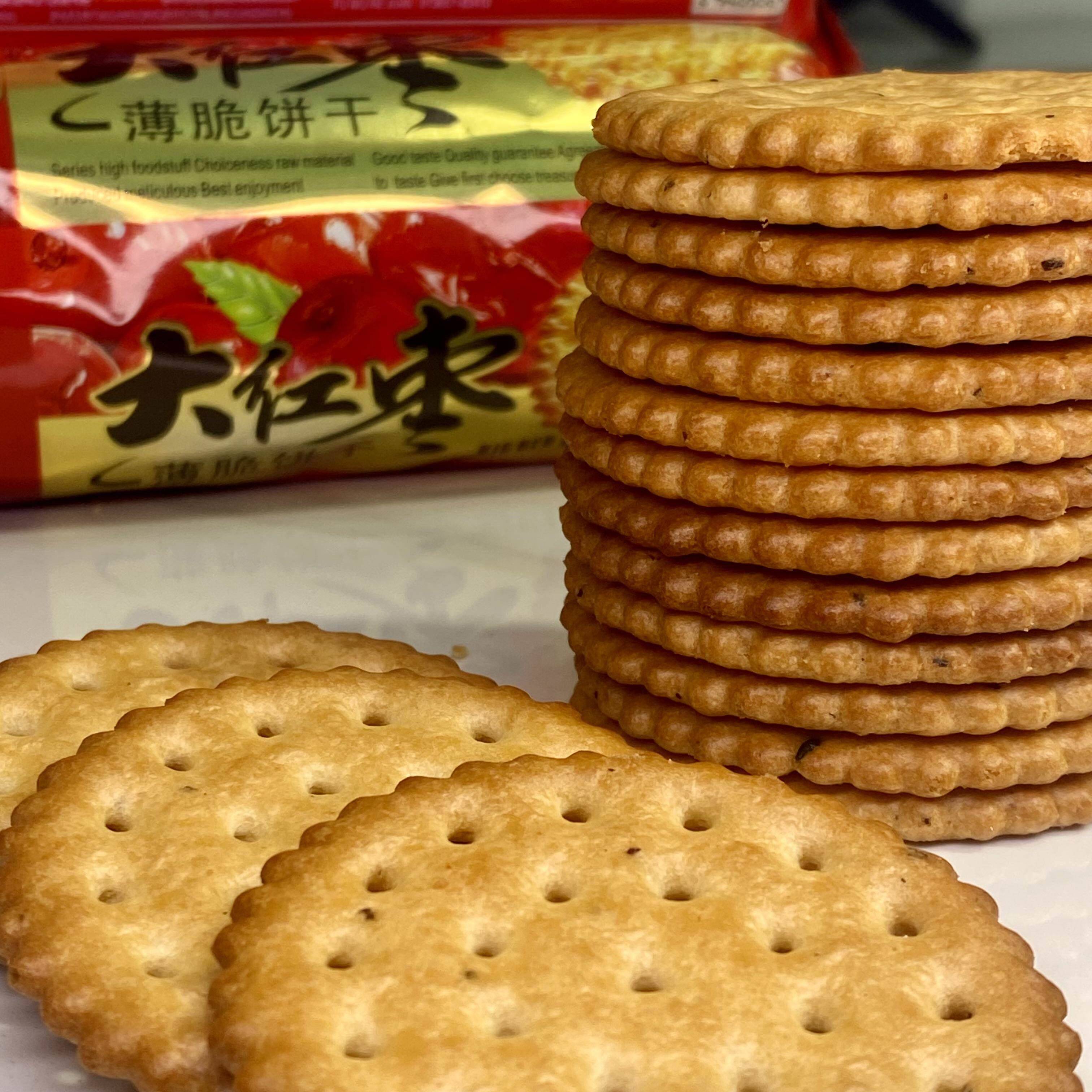 早餐薄脆饼干广联大红枣饼干老式怀旧零食湖北网红追剧食品708