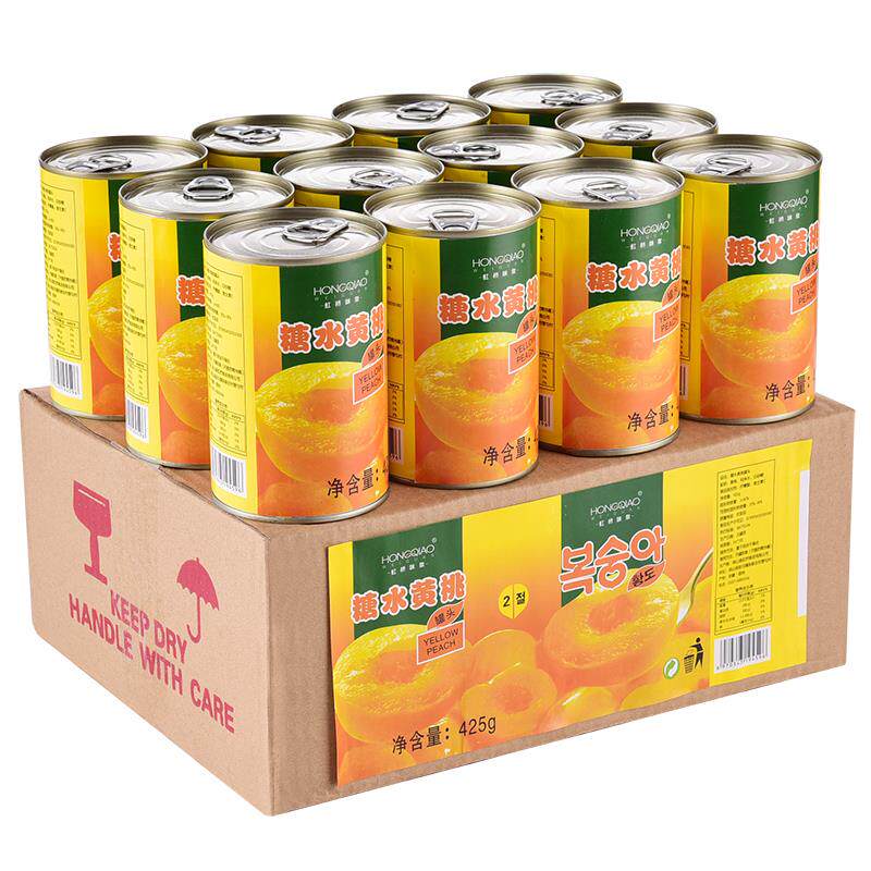 新日期黄桃罐头425g*12罐装正品整箱新鲜砀山特产糖水水果