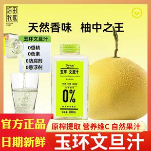新货玉环文旦汁绿色食品0色素0香精0防腐营养维C自然柚子