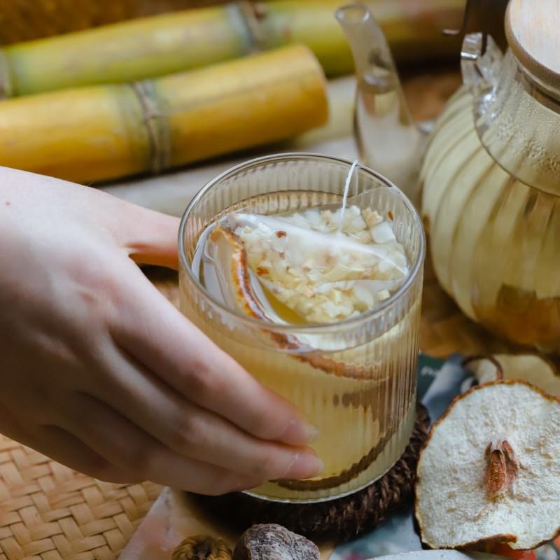 于洛先生的雪梨竹蔗马蹄茶桂花无花果夏季冷泡水果茶免煮广式糖水