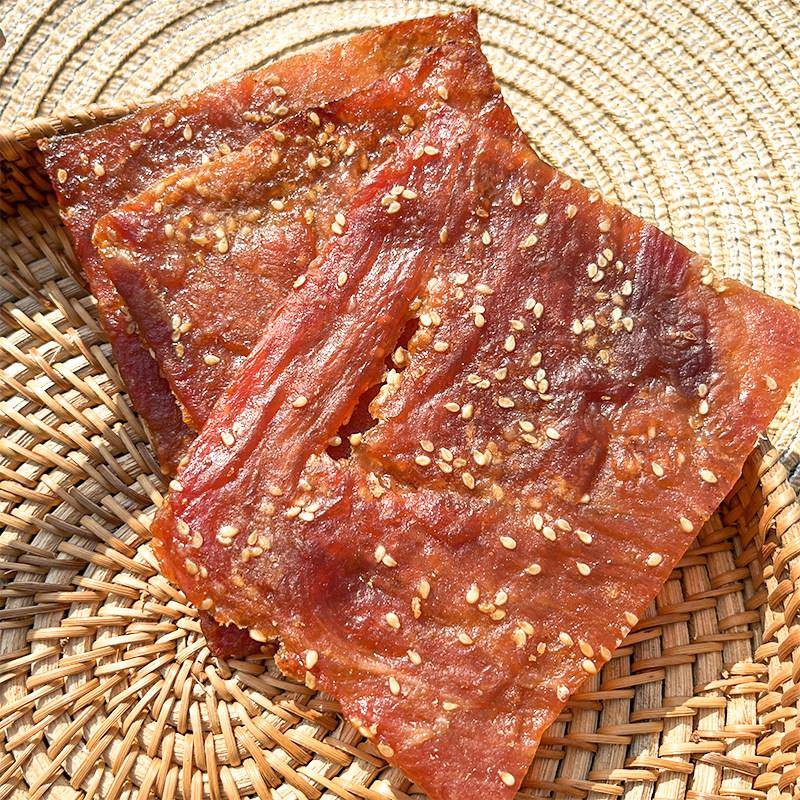 潮汕猪肉脯250g大片手工炭烤手撕猪肉片干正宗零食特产肉食小吃香