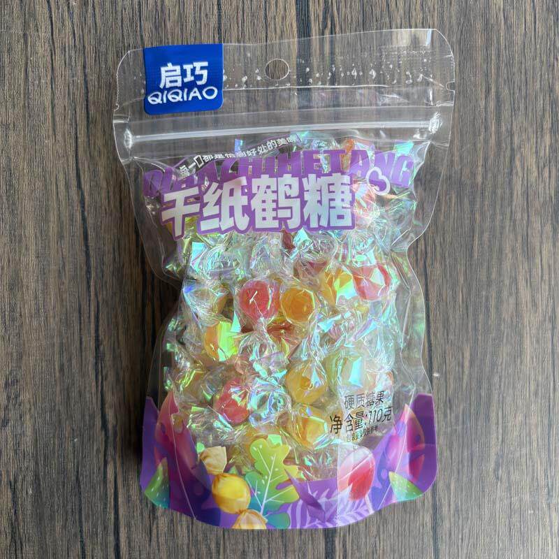 新货千纸鹤糖吸管糖口哨糖网红糖果儿童礼物混合口味分享装零
