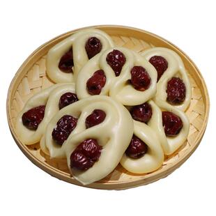 山东纯手工北方枣花馍馍红枣卷早餐红豆包子花卷过年枣山馒头花糕