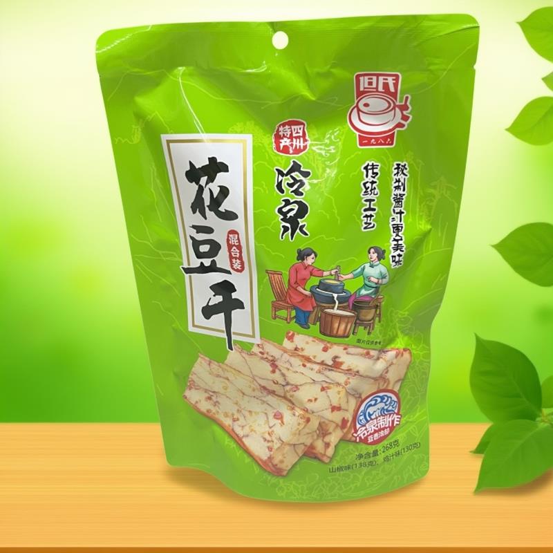 新货但氏冷泉花豆干268g