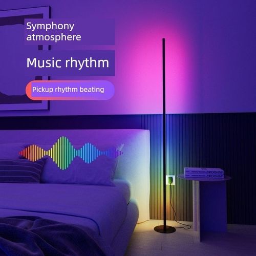 RGB拾音灯智能氛围灯音乐律动声控音响节奏电竞房卧室装饰落地灯