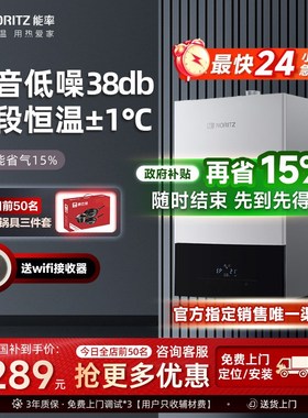 能率NORITZ轻噪恒温燃气壁挂炉采暖热水器两用恒温L1PB27-F1