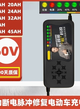 60V电动车充电器自动断电12AH20AH22AH24AH30AH32AH35AH40AH45AH