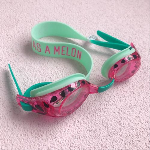 儿童防雾泳镜卡通西瓜人鱼蛇纹彩虹硅胶女孩高清防水戏水游泳眼镜