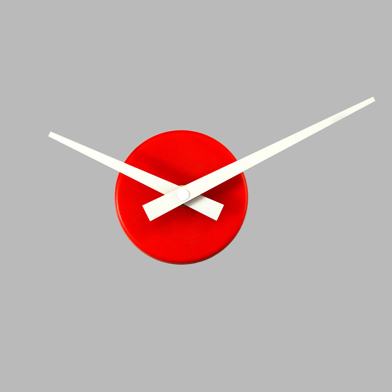 Diy机芯圆盘桔色扫秒静音钟针创意石英钟表配件挂钟圆形时钟芯