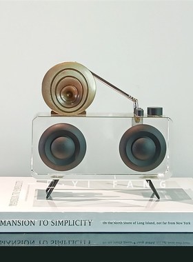 一匚样板间水晶音响收音机家居装饰音乐主题售楼处客厅书房摆件