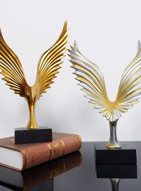 现代大鹏展翅抽象摆件创意家居客厅酒店会所办公室装饰艺术工艺品