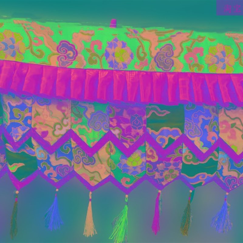 藏式吉祥莲花帷幔好看挂帘优质布料殊胜佛堂家庭装饰支持订制高度