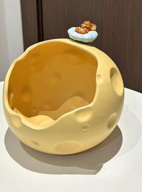 【新家的100个快递】奶酪钥匙收纳玄关摆件入户桌面可爱家居好物