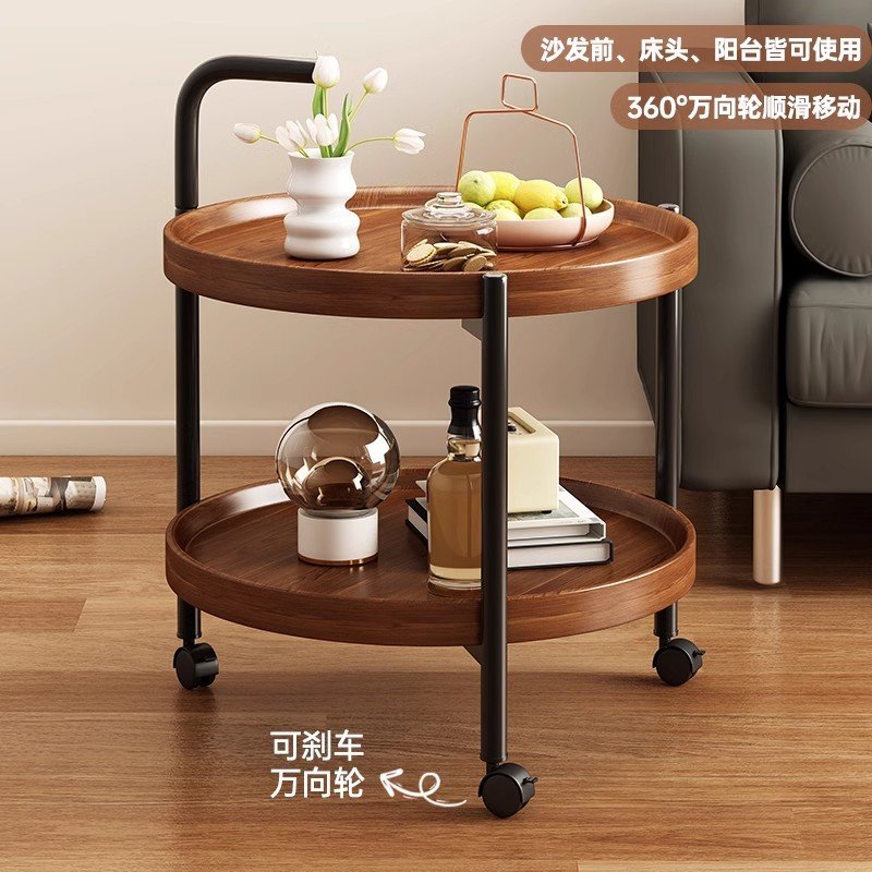北欧风可移动推车小茶几沙发边几客厅家用小桌子现代简约阳台茶桌