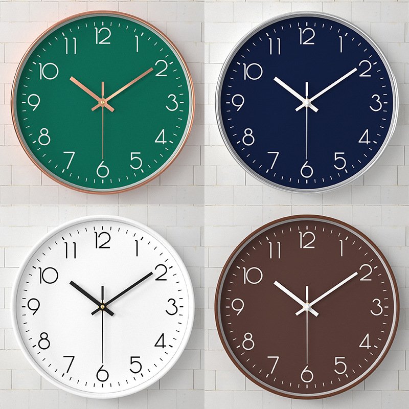 钟表客厅时尚挂钟简约时钟挂墙家用静音石英钟 鐘30CM  clock