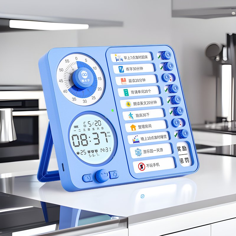 猫太子可视化智能计时器 儿童学习电子语音闹钟打卡定时自律神器
