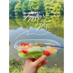 1000ml一次性饭盒环保快餐具水果沙拉蛋炒饭盒盖浇饭外卖打包盒子