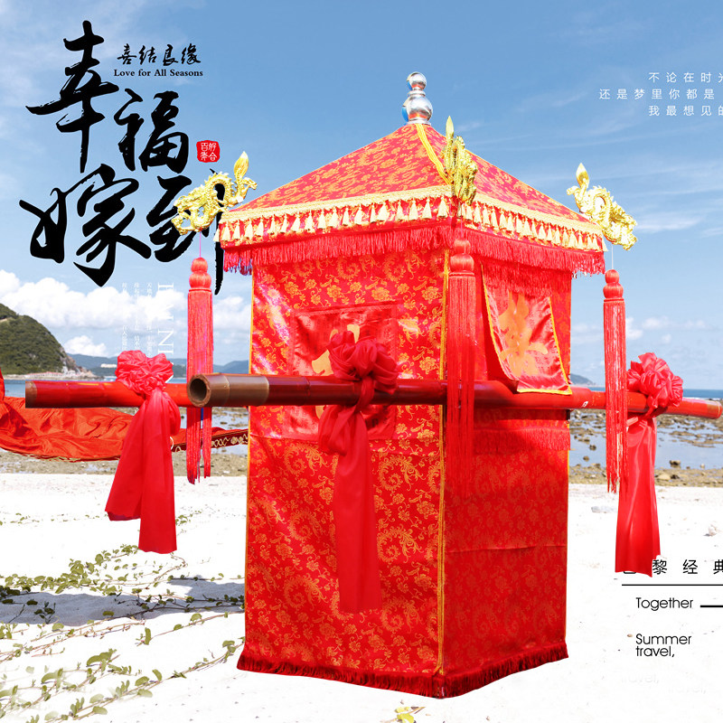 小孩花轿出租花轿八台婚庆迎亲轿子中式婚礼装饰儿童轿子演出道具