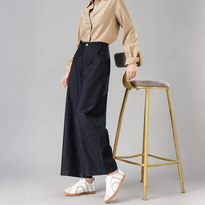 衣恋集团旗下秋季时尚日常通勤松紧腰长裤子女式直筒裤休闲裤