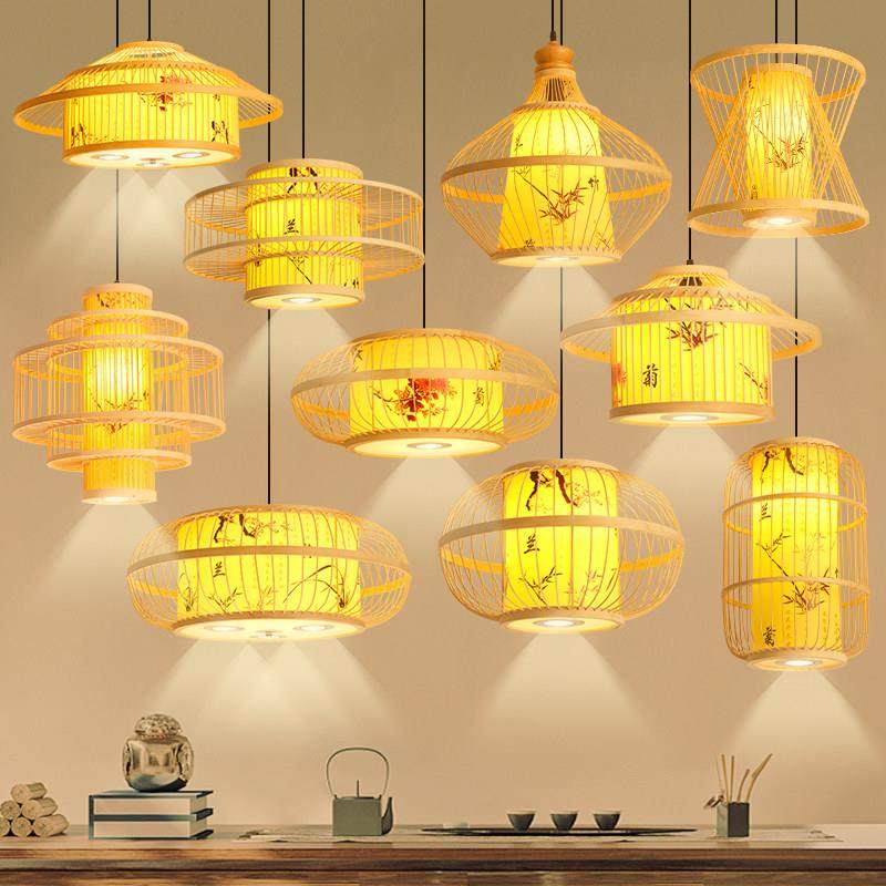 新中式餐厅吊灯茶室酒店饭店火锅包间卡座射灯商用餐饮店竹编灯具,家装灯饰光源,酒店/宴会厅/餐饮吊灯,淘宝优惠券,粉丝福利购,淘宝优惠卷