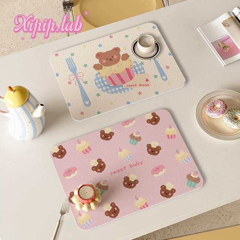 xipiplab可爱少女风家用餐垫皮革防水防烫碗盘垫吧台桌面隔热垫子,居家布艺,餐垫,淘宝优惠券,粉丝福利购,淘宝优惠卷