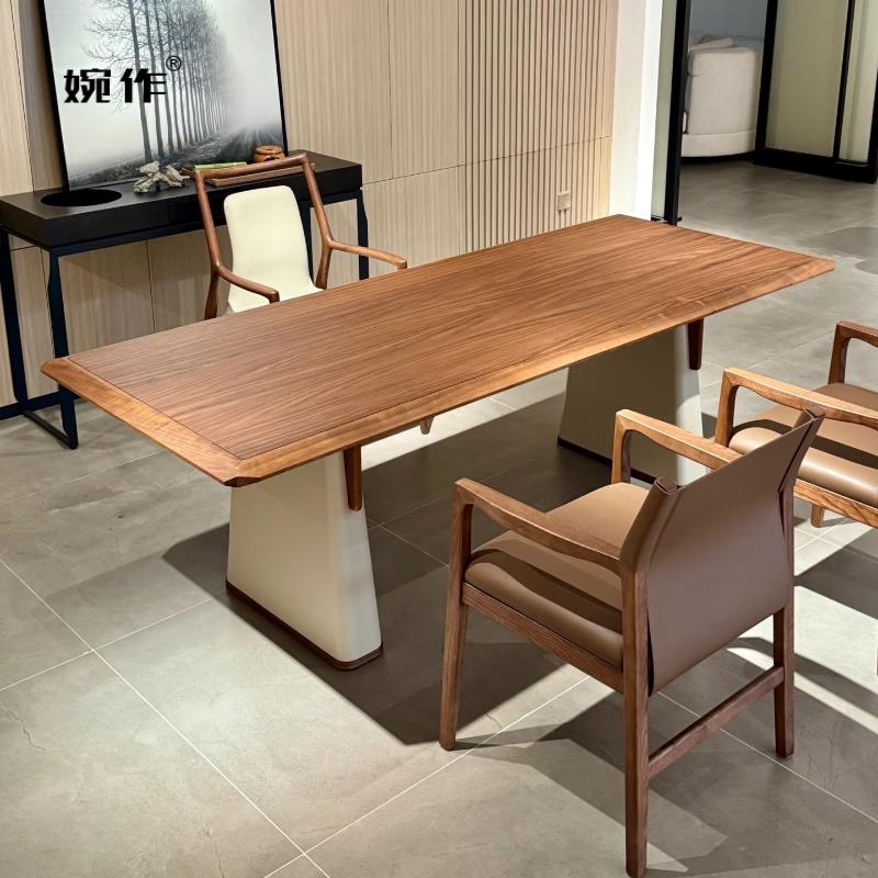 新中式茶桌2025新款黑胡桃木家用高级感轻奢茶桌现代禅意茶台