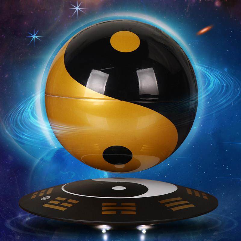 磁浮摆件八卦太极球3d立体发光自转黑科技客厅办公室桌面装饰品,家居饰品,装饰摆件,淘宝优惠券,粉丝福利购,淘宝优惠卷
