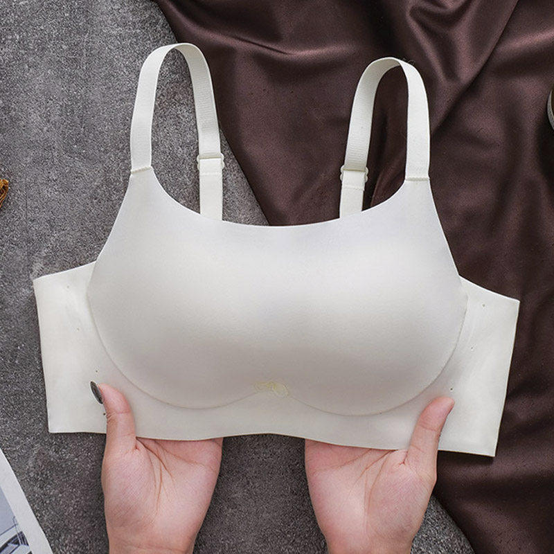 夏季无痕防走光内衣女小胸聚拢加厚平胸专用抹胸文胸品牌专柜正品