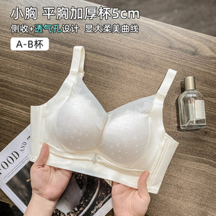 内衣女聚拢小胸5cm加厚显大透气收副乳防下垂调整型平胸女士胸罩