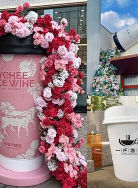 网红奶茶杯咖啡杯模型玻璃纤维雕塑咖啡店门口开业装饰落地大型摆