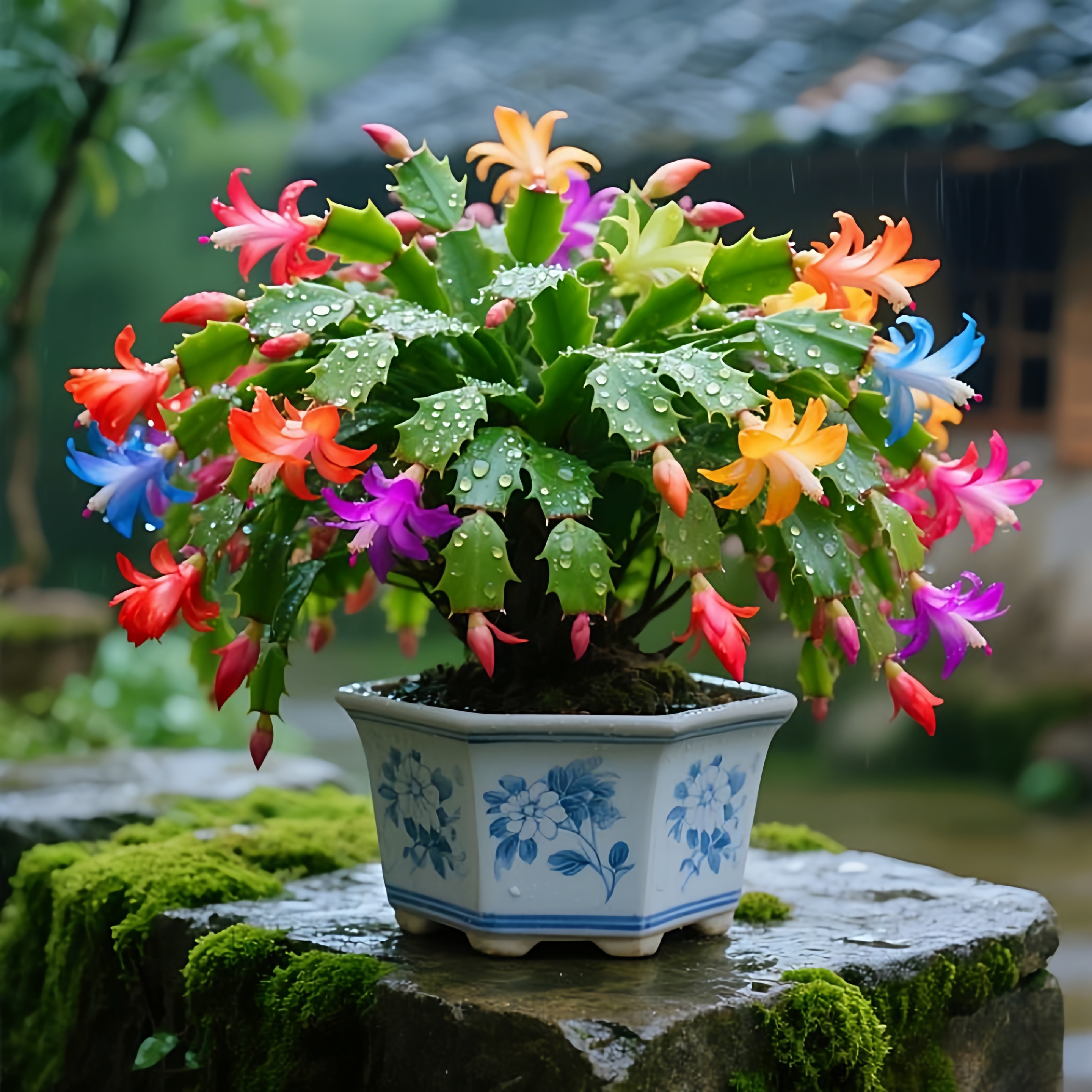家庭香水味蟹爪兰盆栽重瓣花卉室内客厅阳台耐旱绿植四季开花多色
