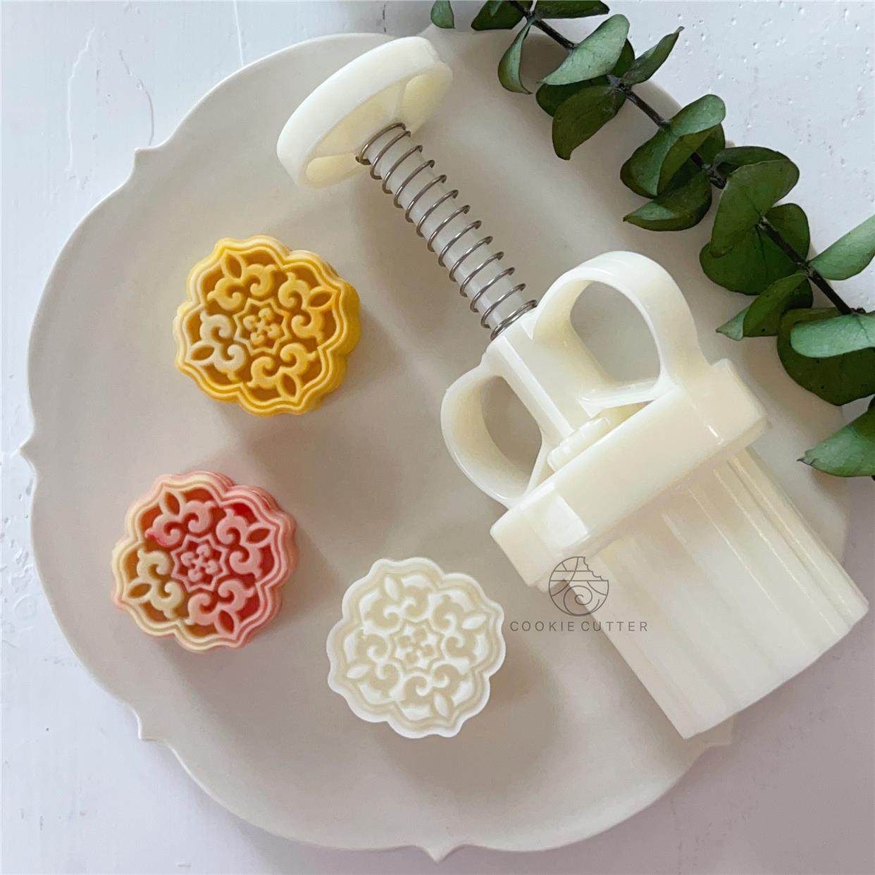 20g30g迷你四棱花中秋节月饼模具中式莲花绿豆糕模宝宝辅食磨具