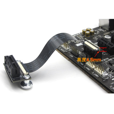 PCI-E3.0 36p转声卡延长线 90度 pciex1立式转接线 1X无盘网卡线