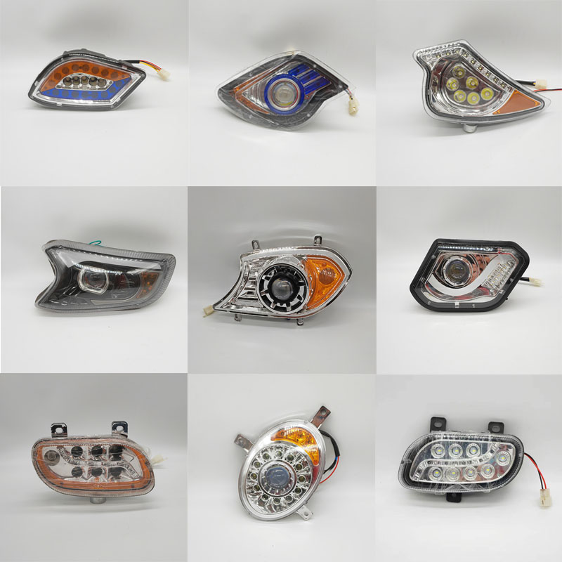 电动三轮车前大灯海宝金迪恒阔LED大灯全封闭篷车四轮车透镜大灯