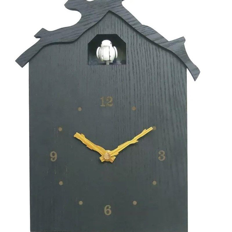 布谷鸟挂钟家用装饰实木晨控整点报时摇摆木钟咕咕钟