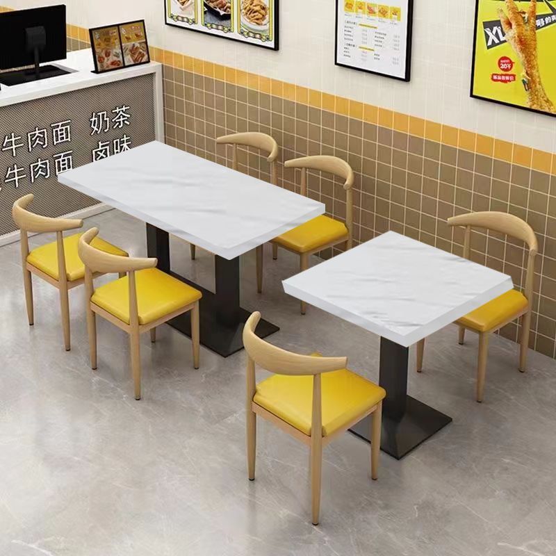 商用经济款小吃面馆烧烤早餐餐饮快餐桌椅组合奶茶甜品店餐厅桌椅