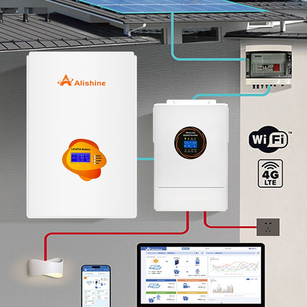 全套光伏家庭储能电池壁挂式家用储能电源10kw离网太阳能发电系统