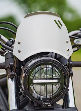 雪狼适配CL300头罩导流罩铝合金小风挡前挡风板改装大灯护网护罩