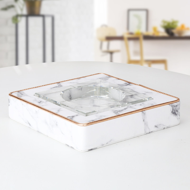 欧式烟灰缸奢华创意个性潮流水晶玻璃大号家用客厅办公室KTV烟缸