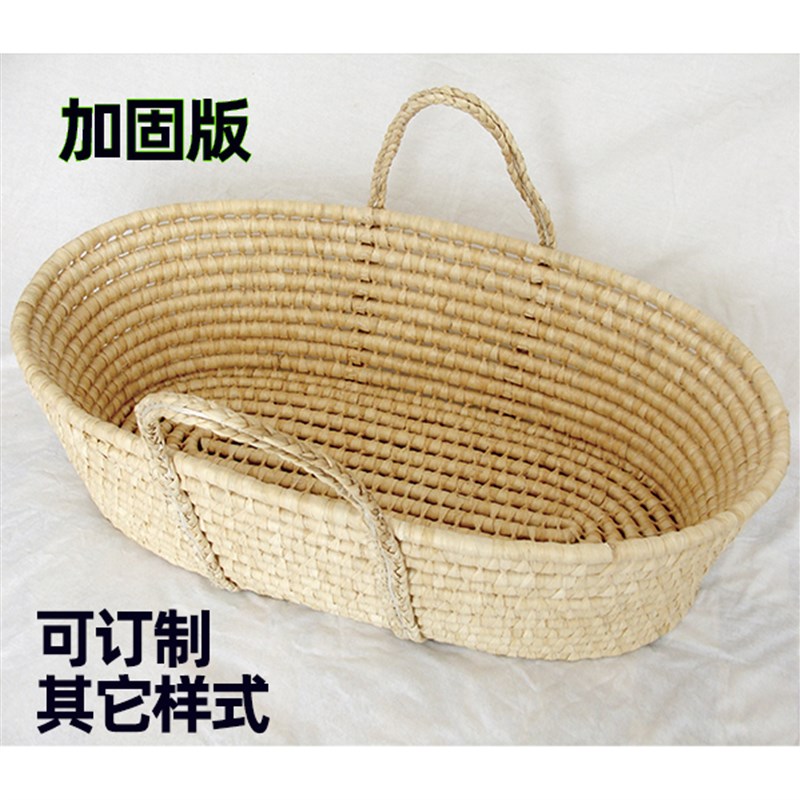 婴儿睡篮床宝宝拍照道具篮子可躺草编织筐摇M篮百天周岁日影楼宠